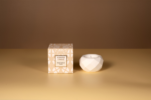 45g scented candle in plaster jar