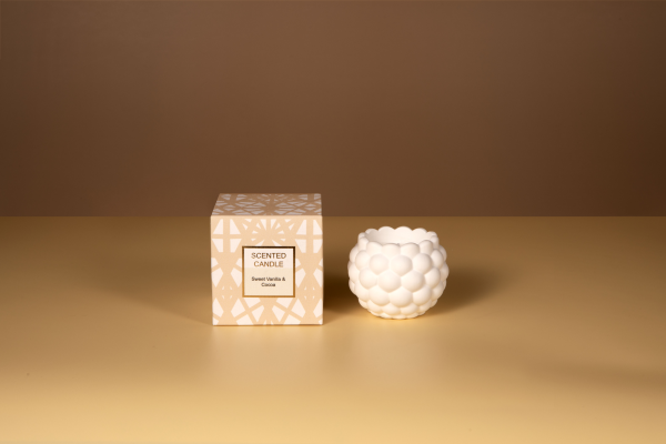 50g scented candle in plaster jar