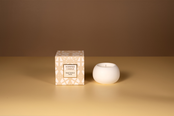 45g scented candle in plaster jar