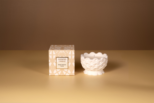 80g scented candle in plaster jar